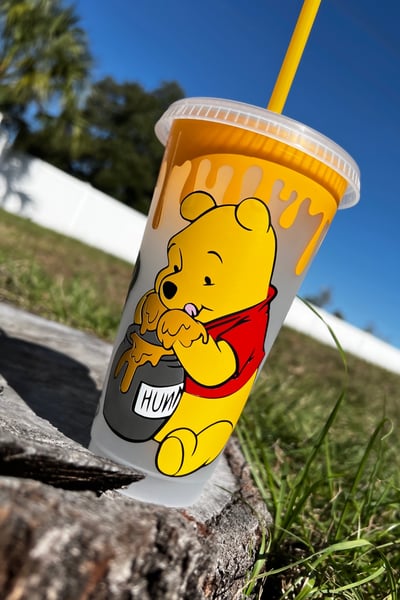 Image of Winnie the Pooh Honey Drip Personalized Venti Size Cup | Personalized Tumbler | Disney Cups