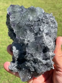 Image 9 of Transparent Phantom Fluorite On Druzy Quartz Matrix  #1803