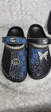 Image 5 of Black & Denim Gorg Girl Crocs