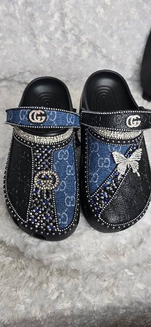 Image of Black & Denim Gorg Girl Crocs