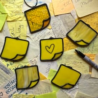 Image 2 of Stained glass good luck charm: post-it note
