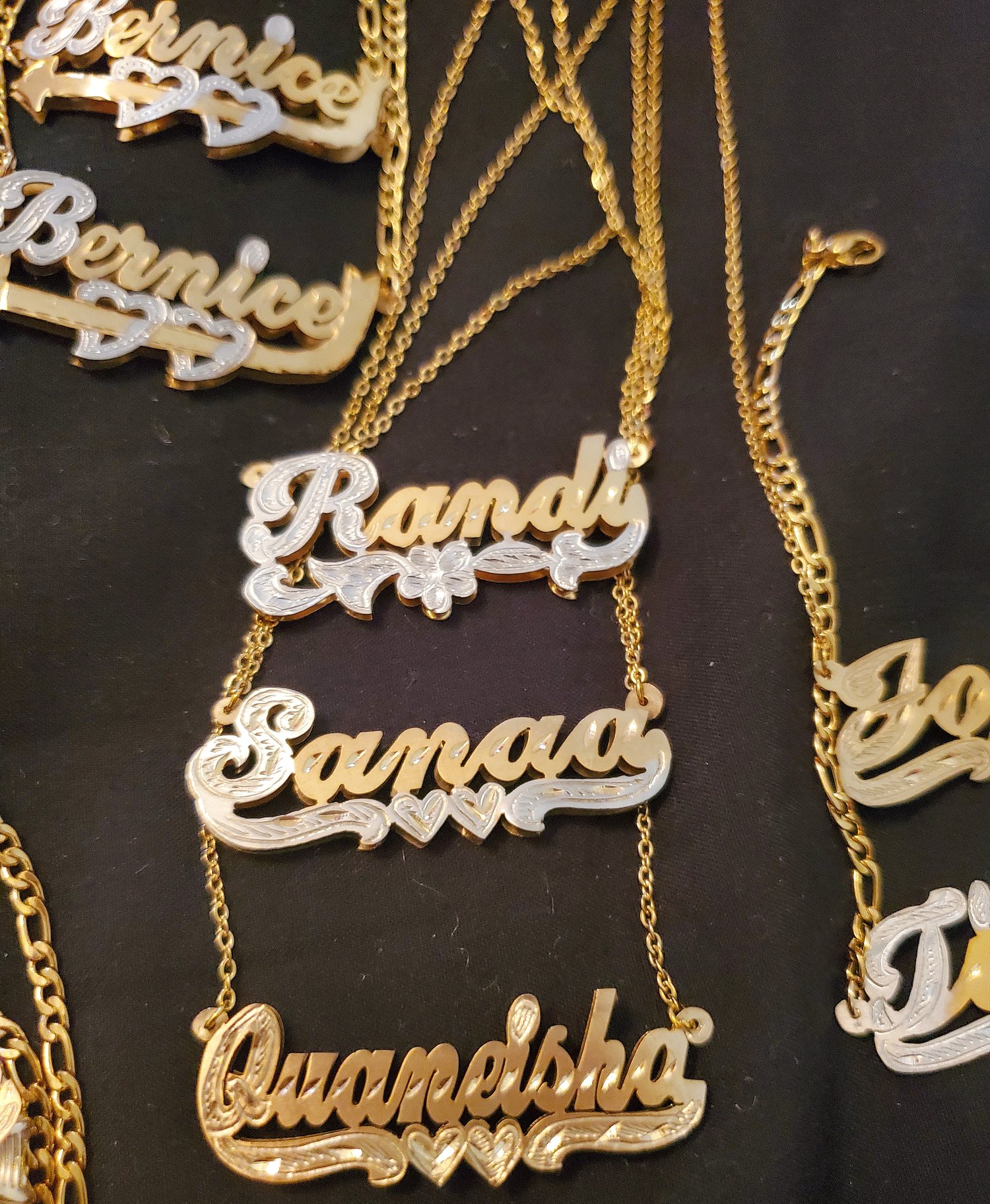 Double Plate Nameplate Necklace 