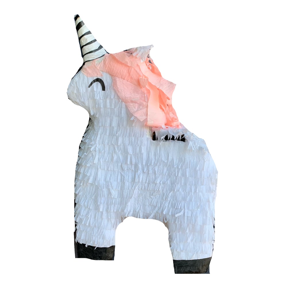 Image of White Unicorn Piñata 