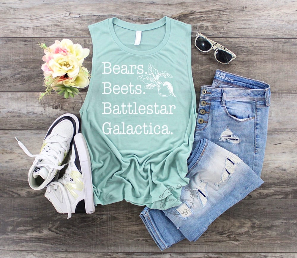 Image of Women’s Bears BEETS battlestar galactica muscle tank 