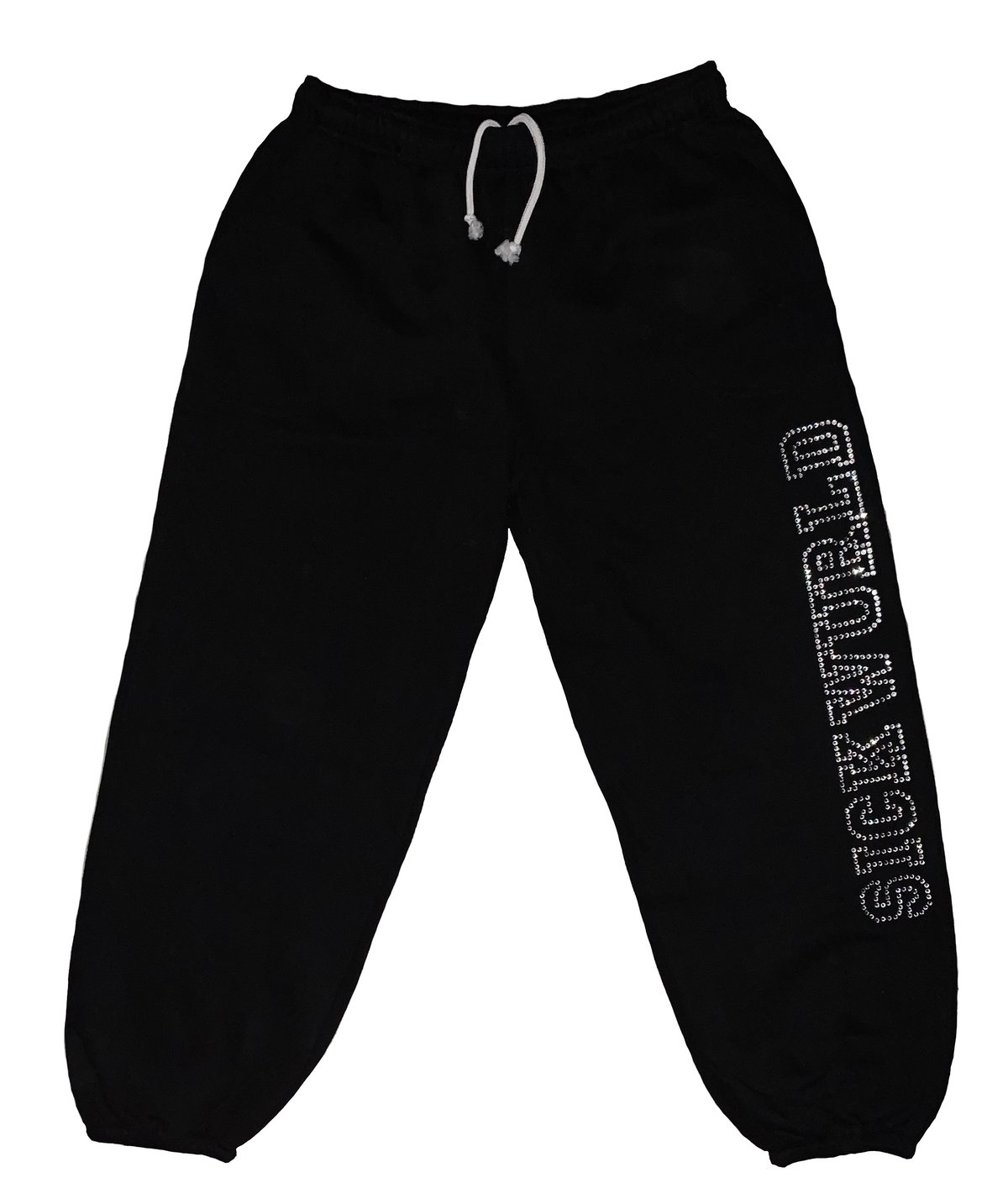 âRHINESTONEâ Black Sweatpants | Sick Wurld