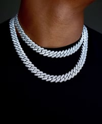 12MM Diamond Prong Cuban Chain 