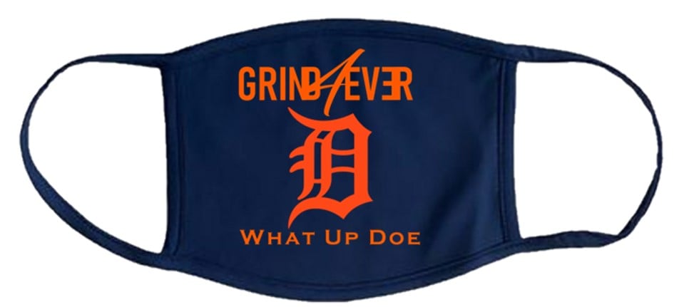 Image of GRIND4EVER DETROIT MASK - BLUE & ORANGE