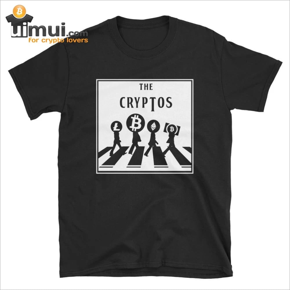 Image of Beatles Bitcoin Shirt the Cryptos - Kurzarm-Unisex-T-Shirt