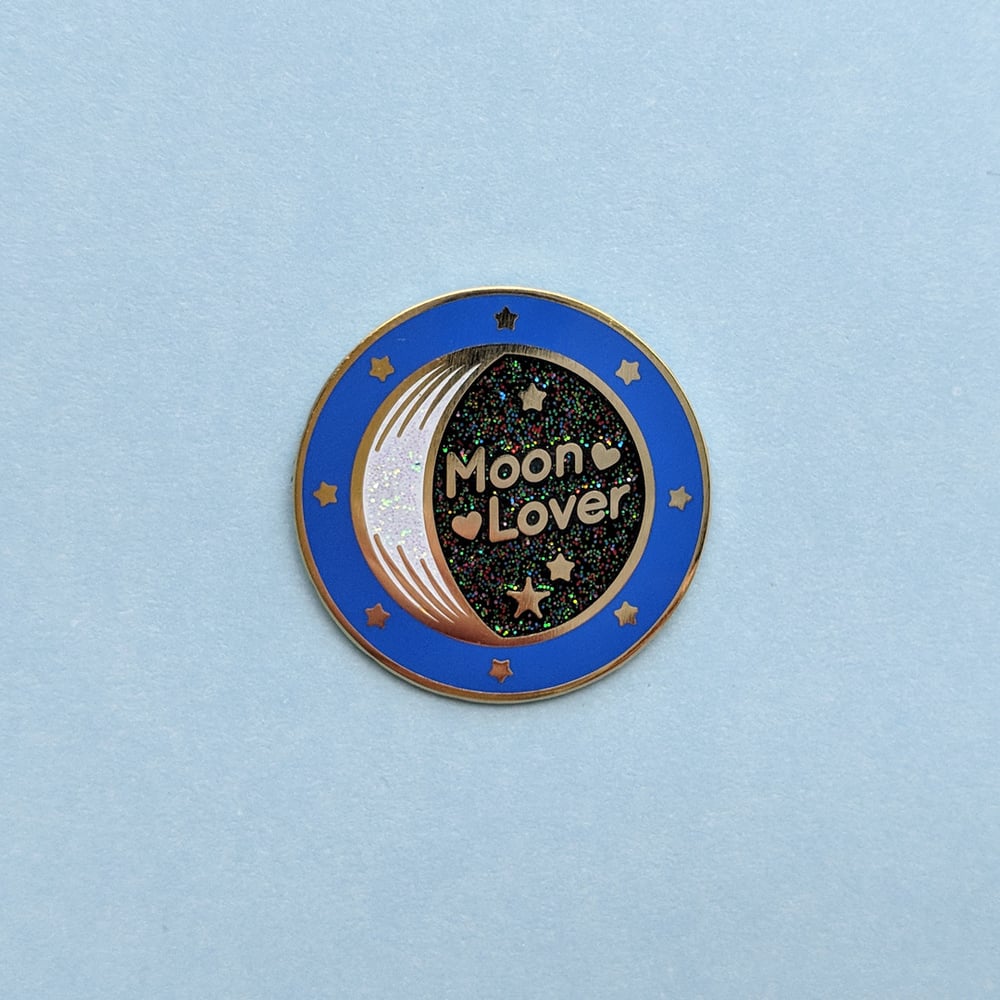 Image of Moon Lover Enamel Pin - Limited Edition