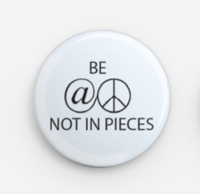 Image 1 of Be At Peace Not In Pieces Button
