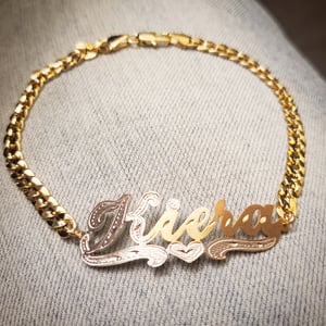 Single Plate Nameplate Anklet 