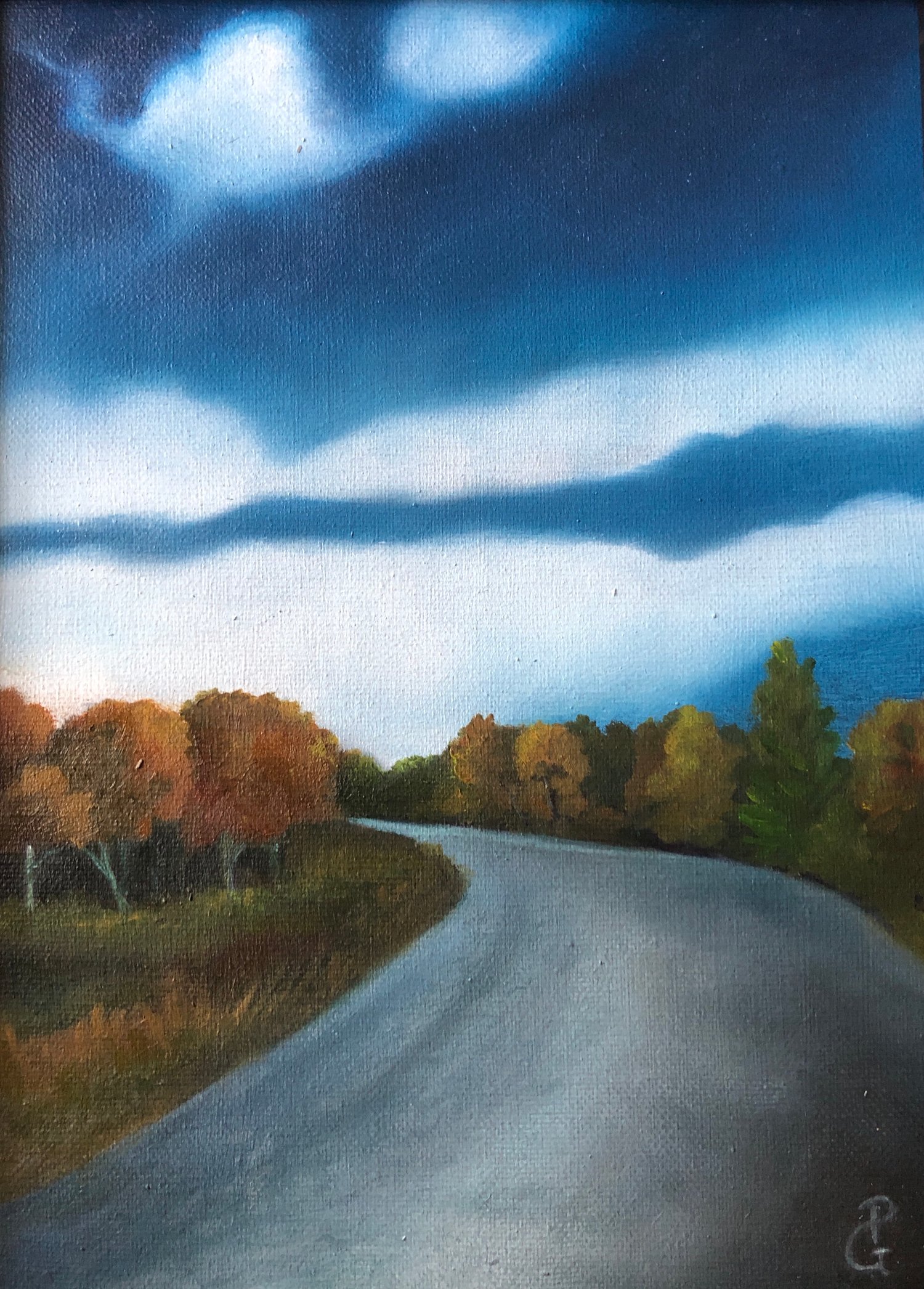 Image of Oil on Canvas Fall in Millbrook 