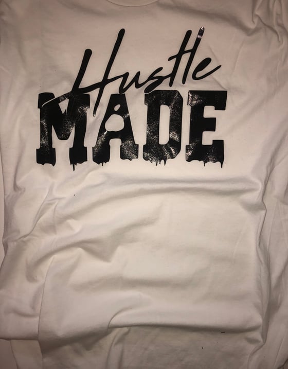 Image of White Hustle Made /w black