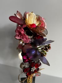 Image 3 of Bejeweled burgundy trinket headband SOLD