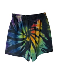 Image 5 of XS Cotton Knit Pocket Shorts in Rock-n-Roll Spiral Tie Dye