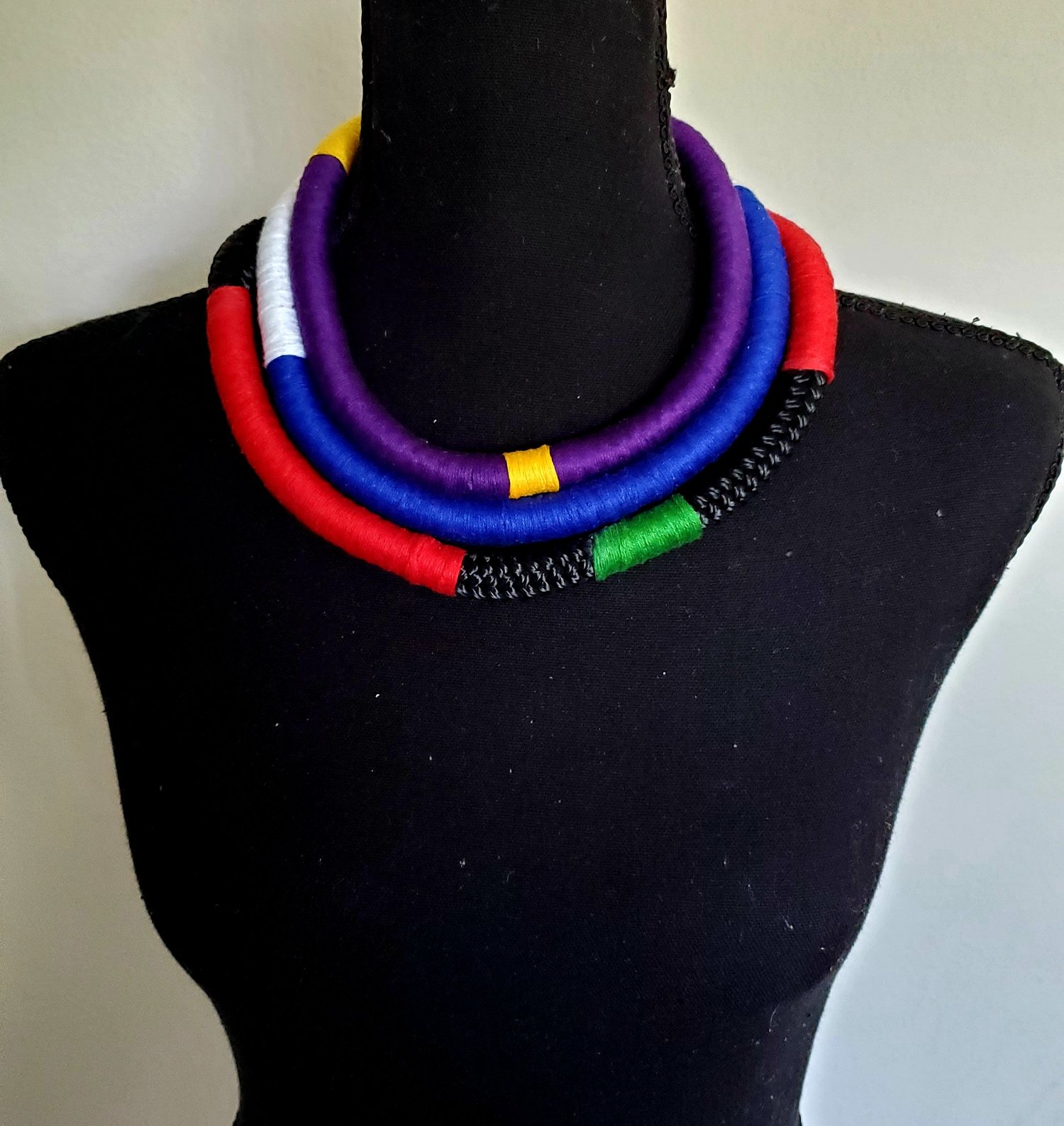Image of Solo Rope Necklace - 18" Multi-colored 