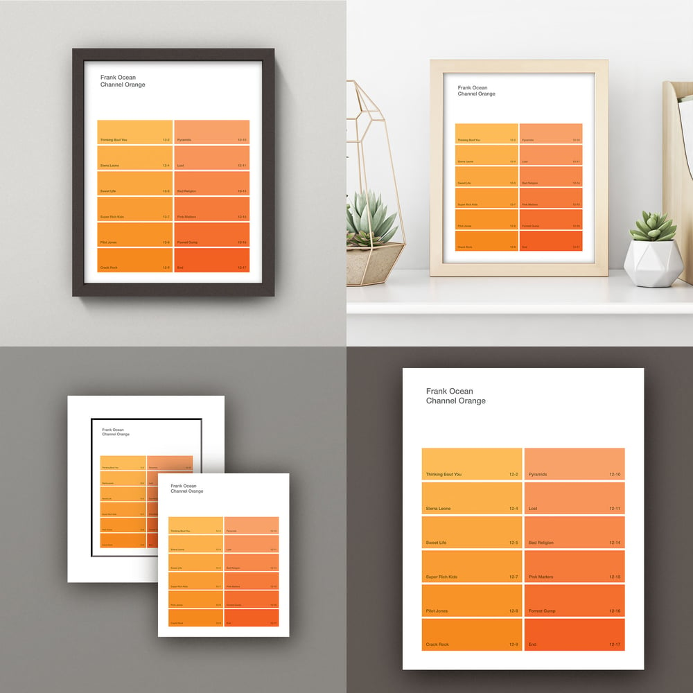 Image of F. Ocean "Channel Orange" Paint Swatch Print