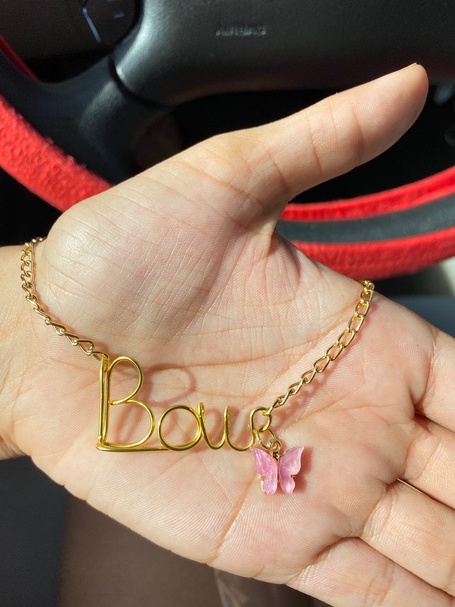 Image of Butterfly name necklace