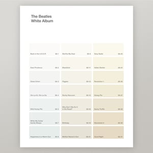 Image of Beatles "White Album" Paint Swatch Print