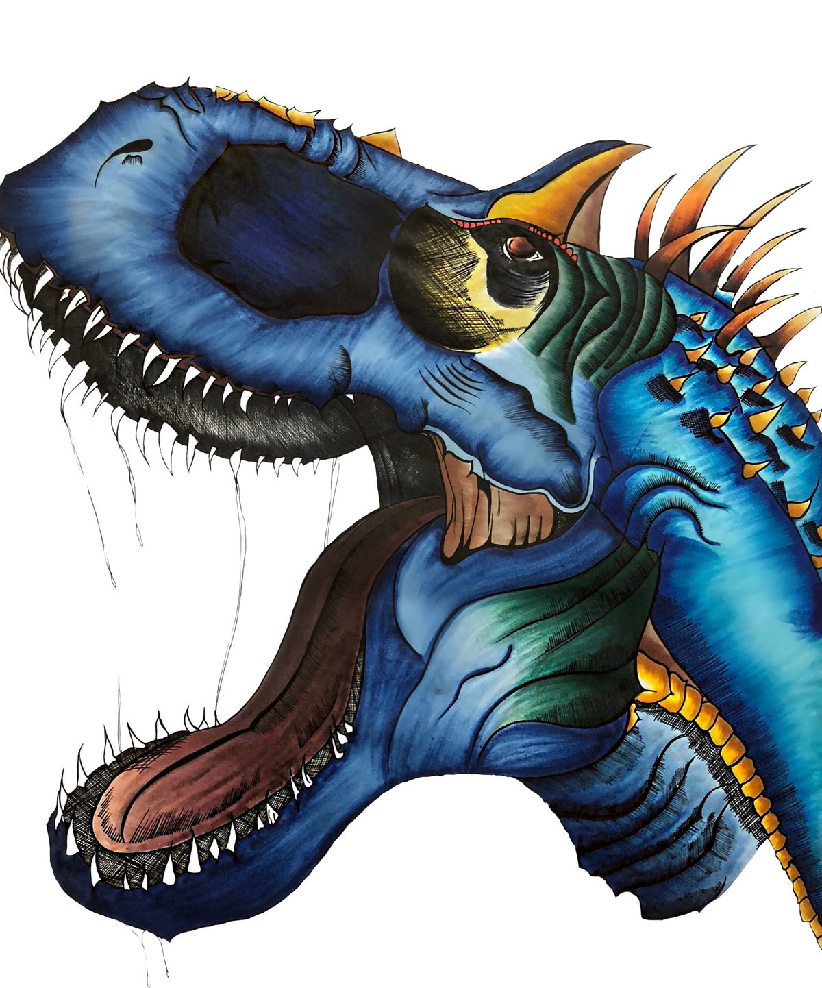 blue dinosaur real