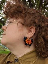 Image 2 of monarch butterfly earrings