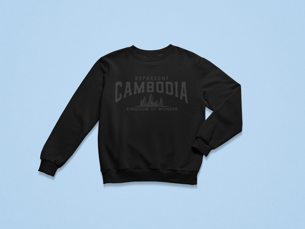 Image of Kingdom of Wonder Black on Black Crewneck Sweater