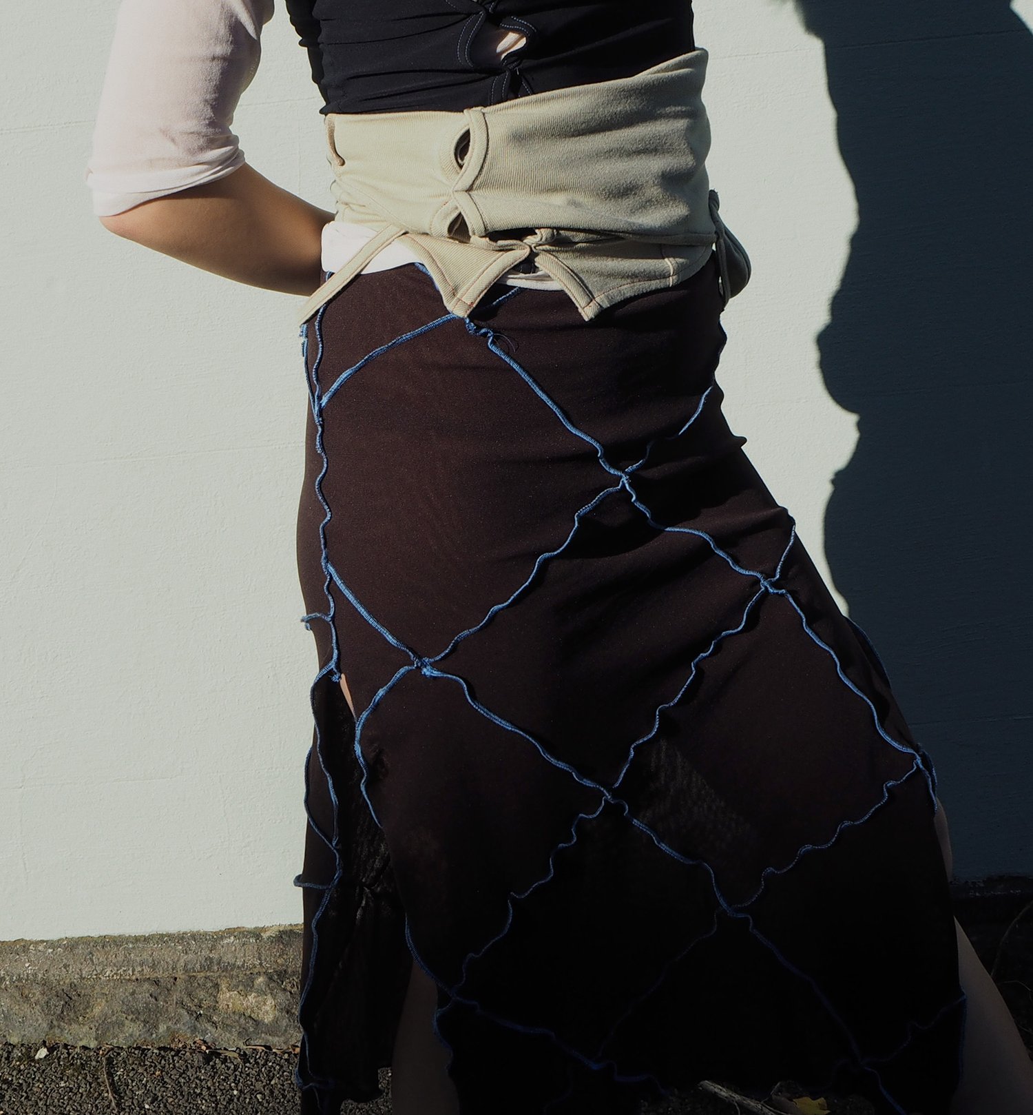 Image of No. 15 / Lattice Mesh Skirt - Espresso