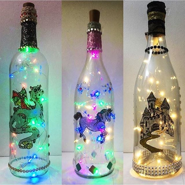 Fantasy Bottle Light Lamp | Handmade by Dot