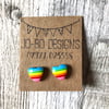 Pastel Rainbow Heart earrings 