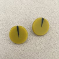 Image 2 of olive green circle studs