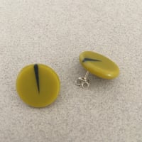 Image 3 of olive green circle studs