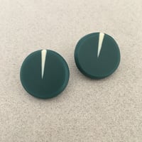 Image 1 of nightwatch green circle studs