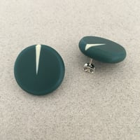 Image 2 of nightwatch green circle studs