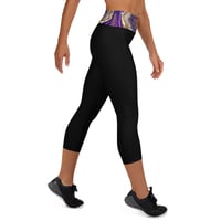 Image 2 of Purple Geode Band Capri Leggings