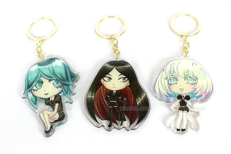 Land of the Lustrous Glitter Epoxy Keychains