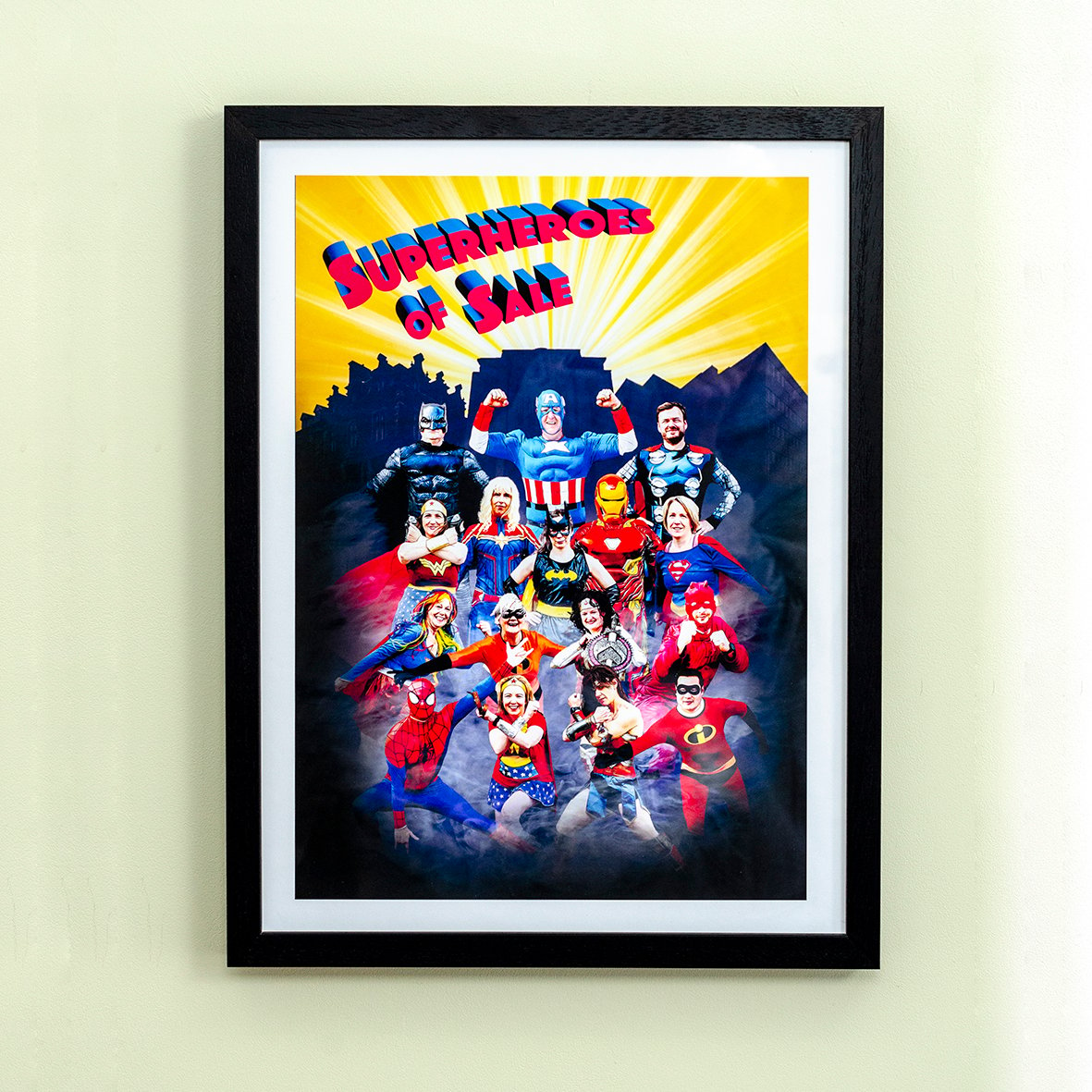 Image of Superheroes of Sale Framed Poster A3+