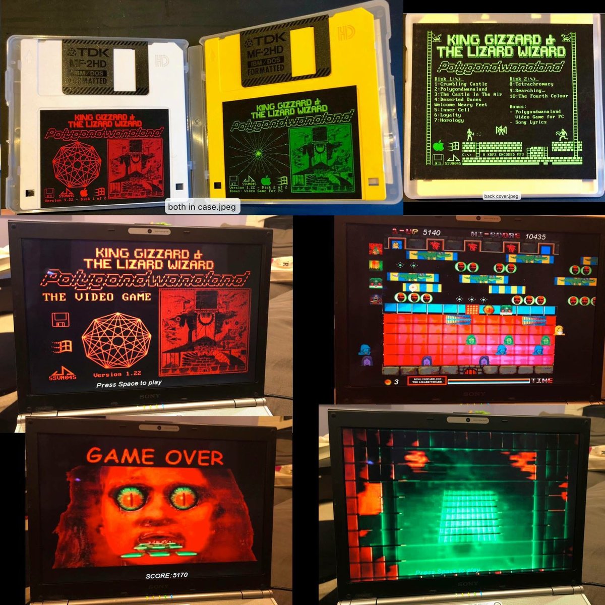 Polygondwanaland Album + Video Game on 2 Floppy Disks 5SevenRecords