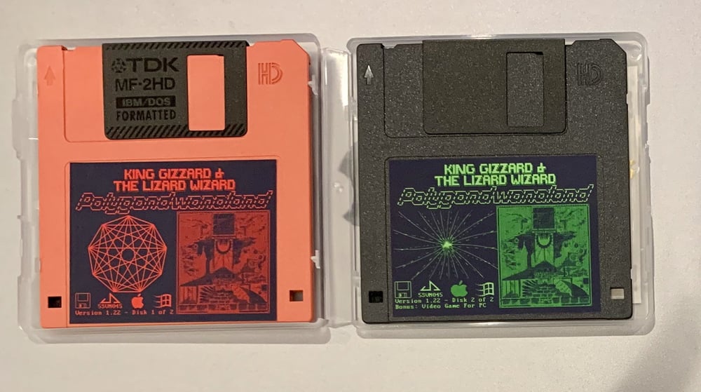 Image of Polygondwanaland Album + Video Game on 2 Floppy Disks