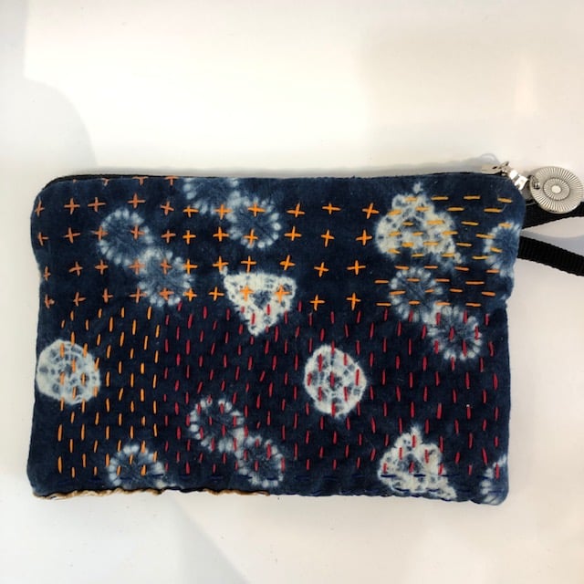 Image of Sashiko Zip Pouch 2