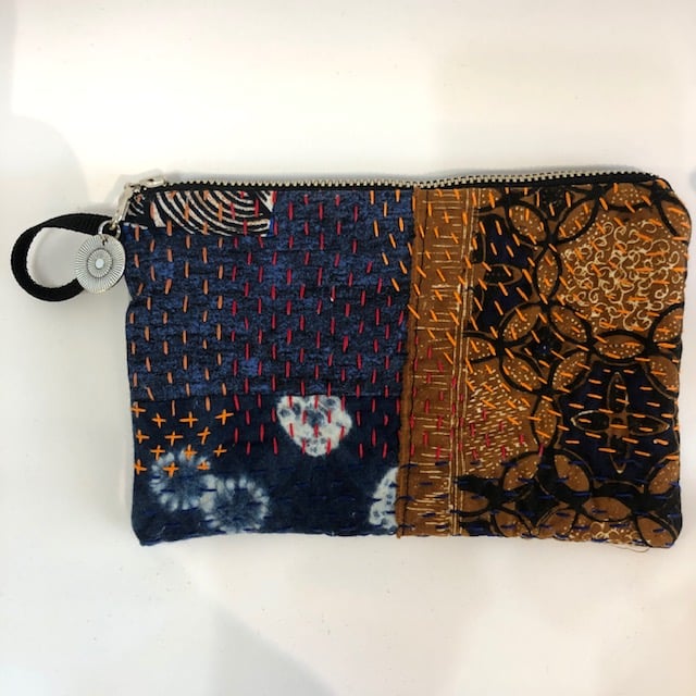 Image of Sashiko Zip Pouch 2