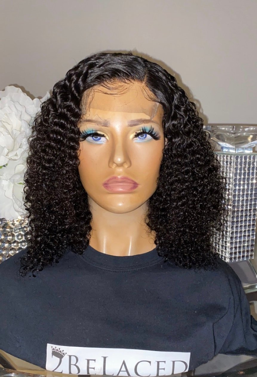 “Zara”.  Kinky curly GLUELESS LACE CLOSURE wig 