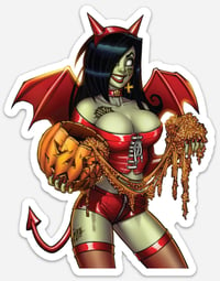 Image of Zombie Tramp Devil Girl Sticker