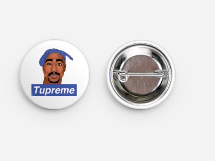 Image of Tupreme button (Blue)