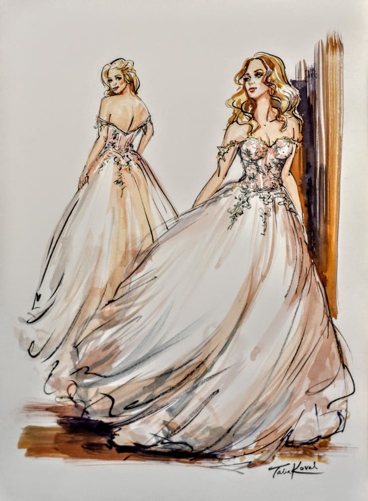 Image of Custom Watercolor Fashion Sketchs