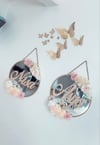 Miroir fleuri prénom 20cm 