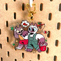 Image 1 of Kitty Fishin’ Acrylic Charm