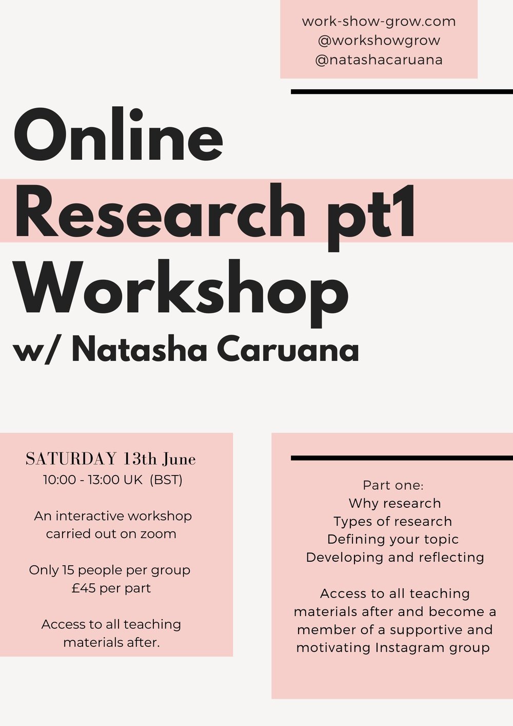 Image of June 2020 - Creative Research Pt1 Online Workshop