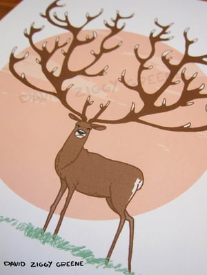 Sunset Stag print