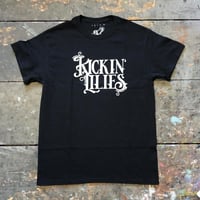 Kickin' Lilies Logo Black/White T-Shirt