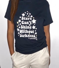 "Stars Can't Shine Without Darkness" T-Shirt-Black